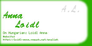 anna loidl business card